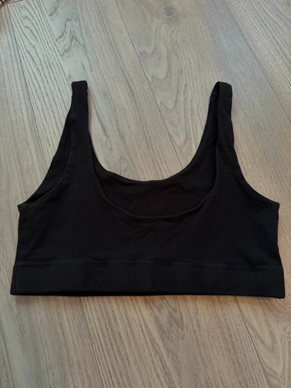 PACT Organic Cotton Black Scoop Neck Bralette - Size Medium - Picture 4 of 4